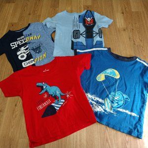 Boys size 4t short sleeve graphic tee lot